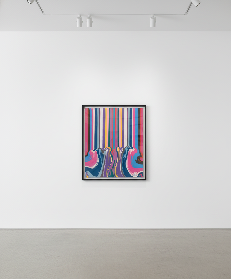 Ian Davenport - Ruffle, 2022, Acrylic on aluminium