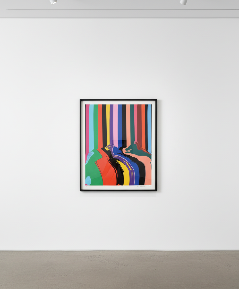 Ian Davenport - Tra-la-la (Black), 2024, A series of four etchings on Madrid Litho 300gsm paper