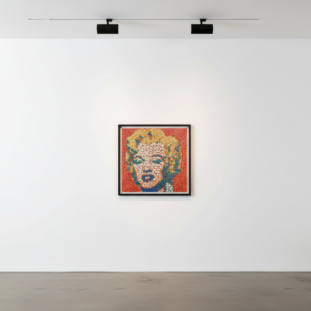 Invader - NVDR1 4 Rubik Shot Red Marilyn, 2023, Giclée print on aluminum composite panel