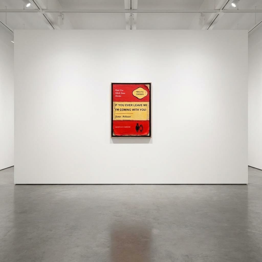 James McQueen - If You Ever Leave Me (Red), Mixed Media on Canvas