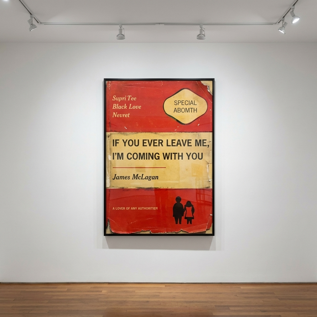 James McQueen - If You Ever Leave Me (Red), Mixed Media on Canvas