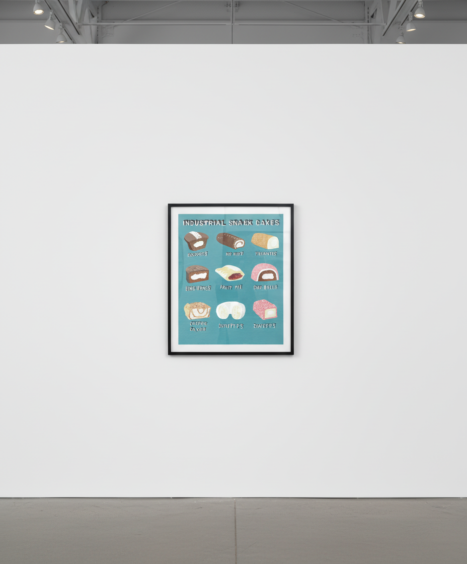 Javier Mayoral - Industrial Snack Cakes, Acrylic on wood panel