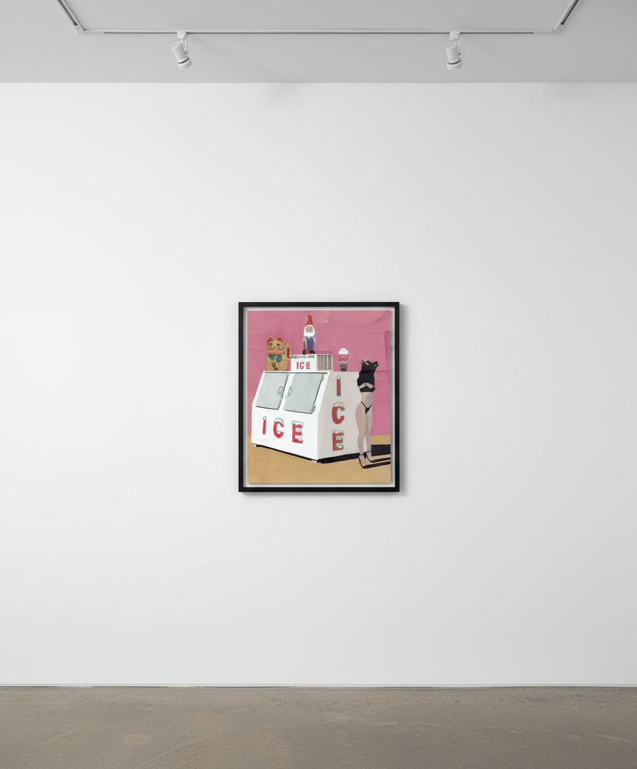 Javier Mayoral - Outdoor Ice Cream Merchandiser, Acrylic on wood panel