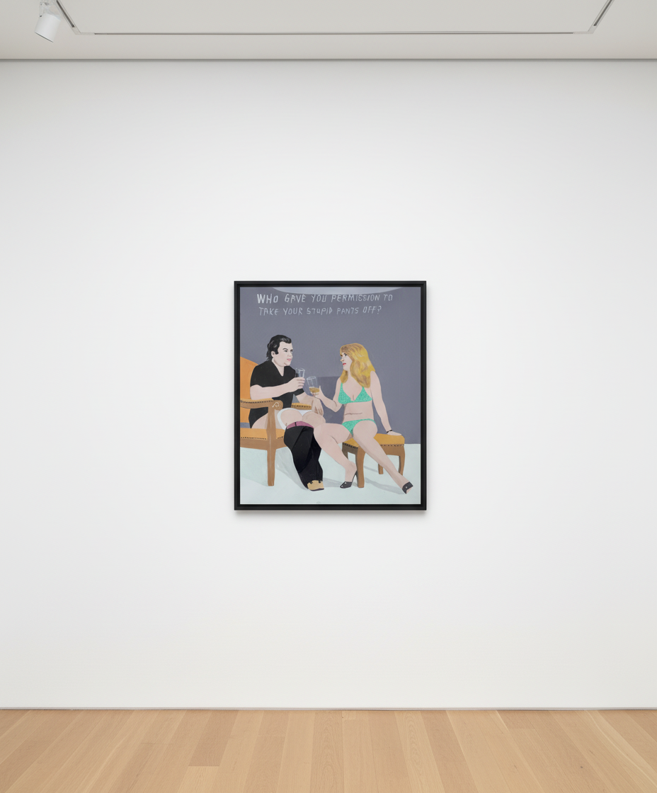 Javier Mayoral - Pants Off, Acrylic on wood panel