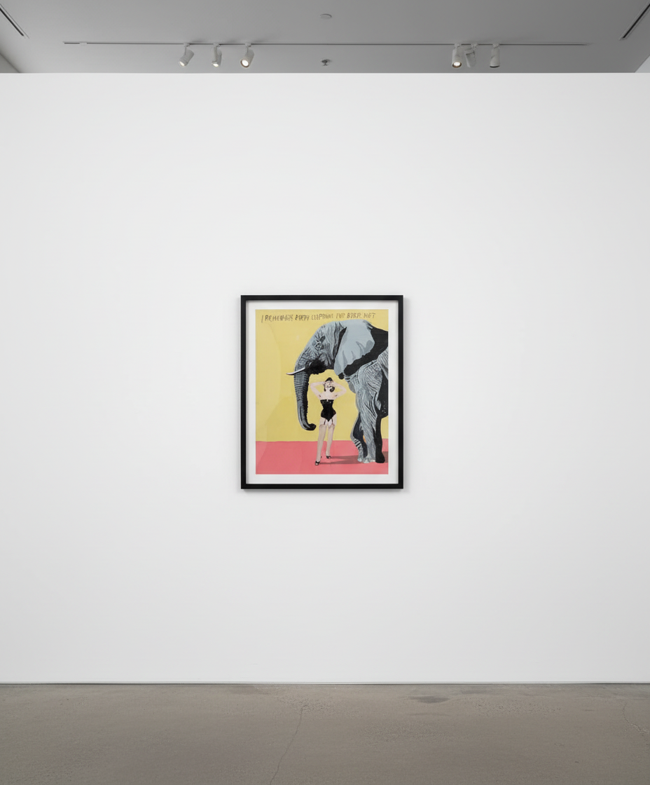 Javier Mayoral - Remembering Every Elephant, Acrylic on wood panel