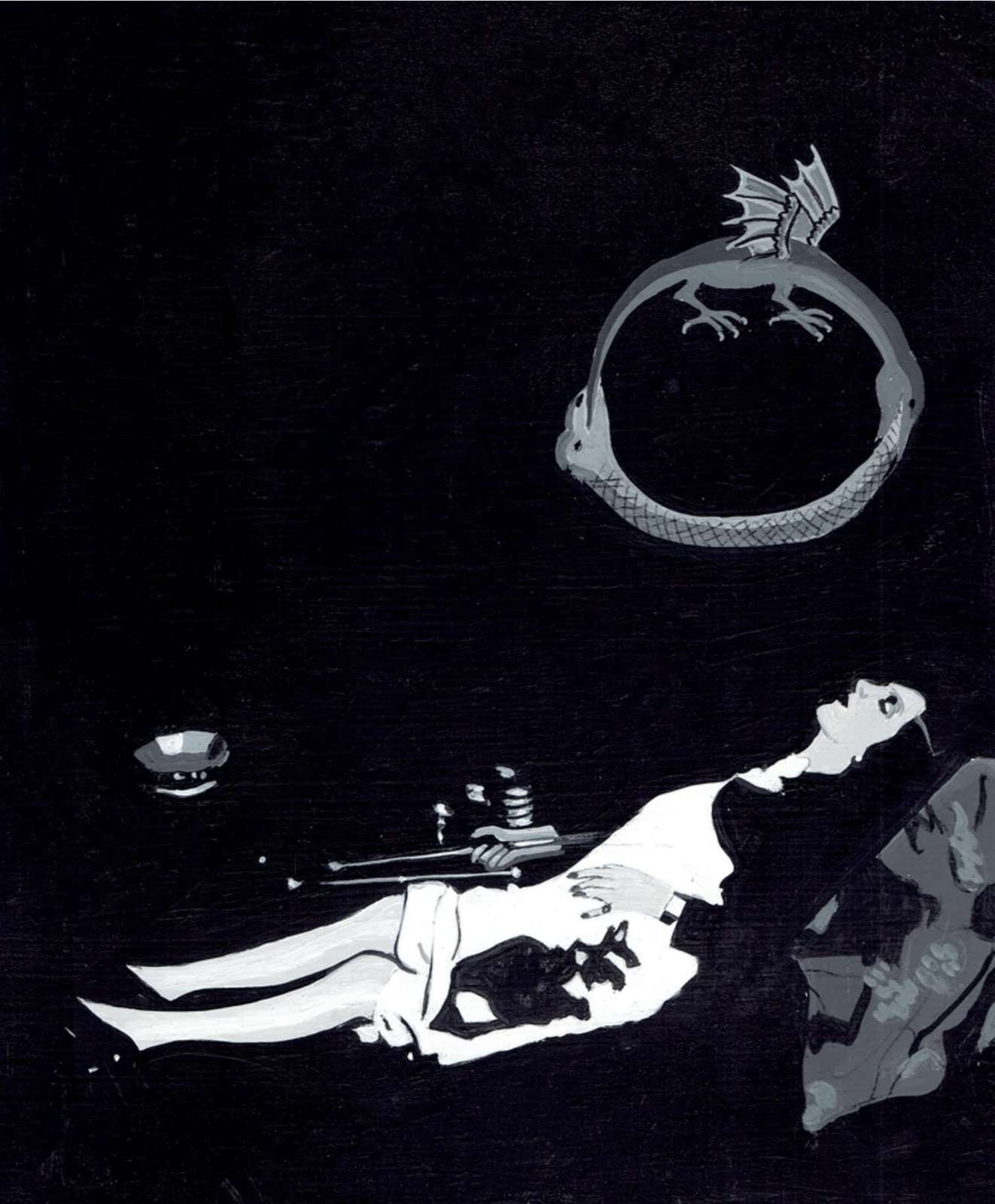 Javier Mayoral - The Opium Den, Acrylic on wood panel