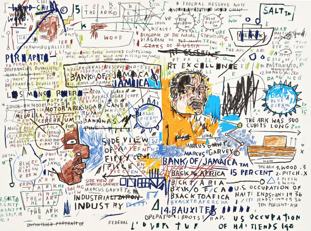 Jean-Michel Basquiat - 50 Cent Piece, Screen print