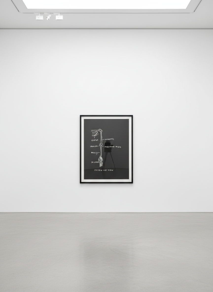 Jean-Michel Basquiat - Anterior View, from Anatomy, 1982, Screen print