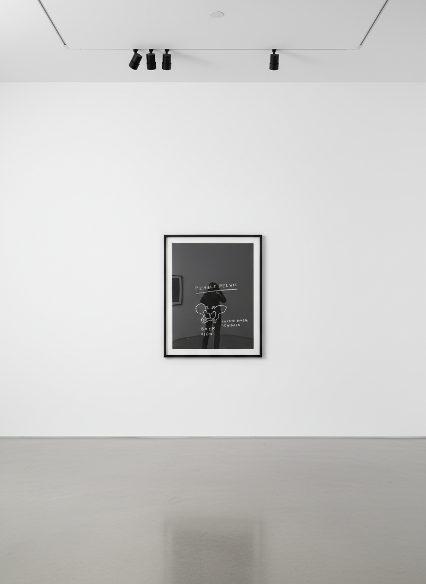 Jean-Michel Basquiat - Female Pelvis, Back View, from Anatomy, 1982, Screen print