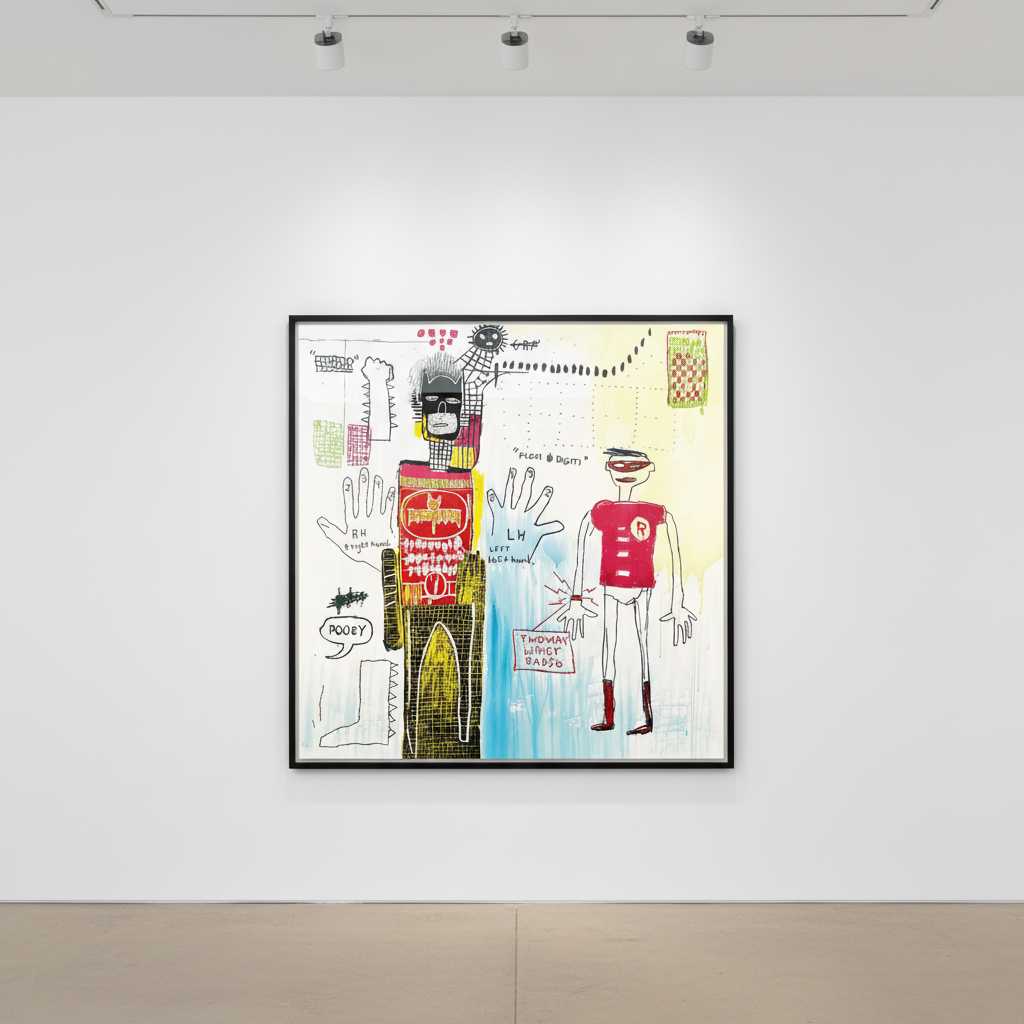 Jean-Michel Basquiat - Piano Lesson, from Superhero Portfolio, 1982/87-2022, Screen print