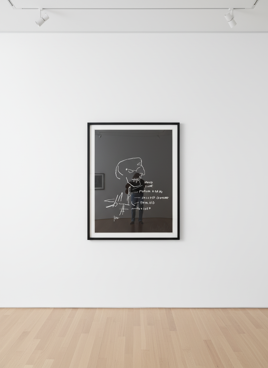 Jean-Michel Basquiat - Thyroid, from Anatomy, 1982, Screen print