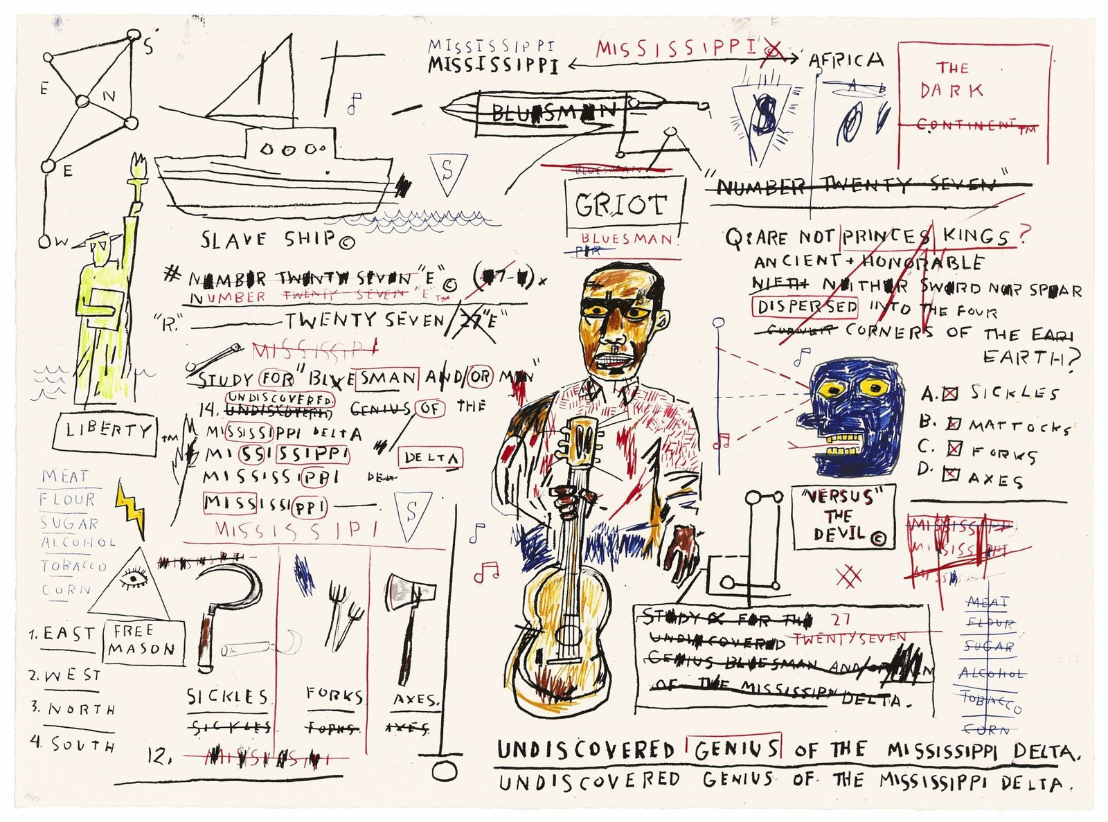Jean-Michel Basquiat - Undiscovered Genius, 1982/83-2019, Screen print