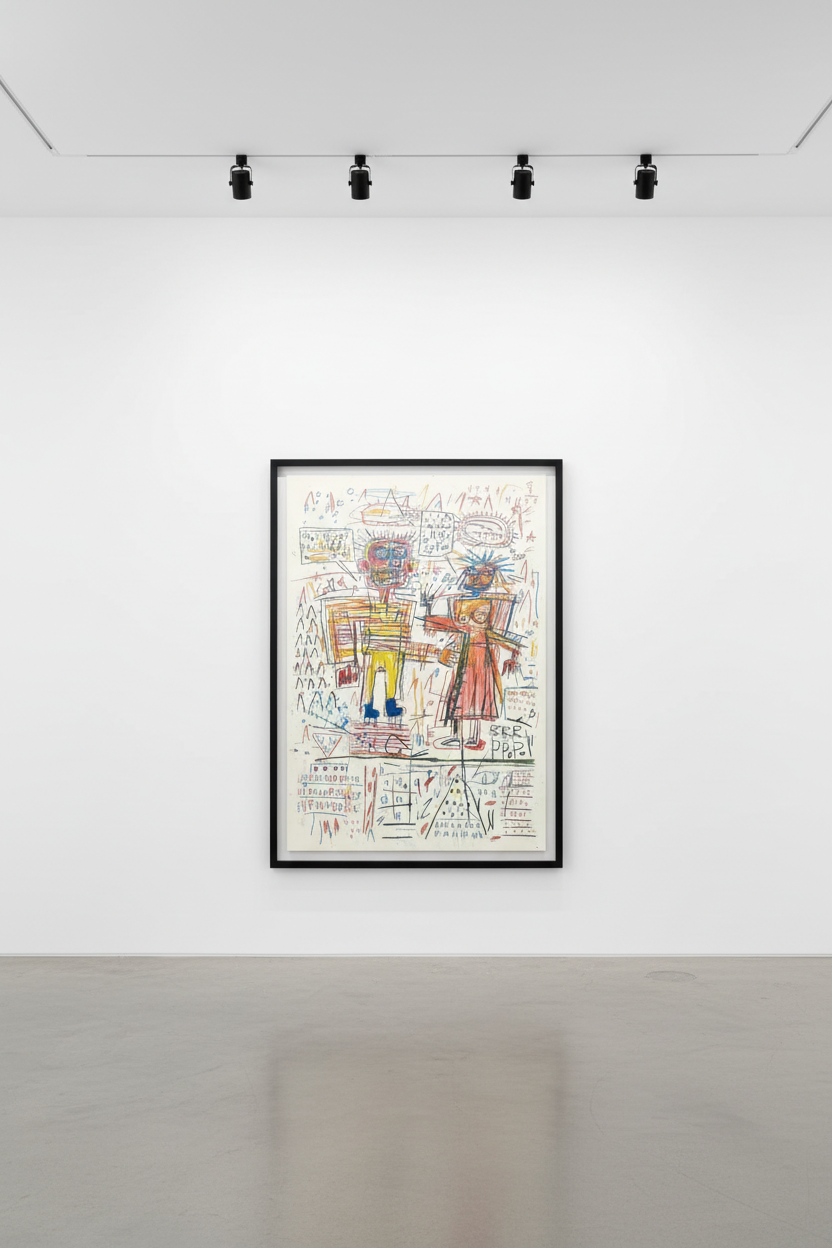 Jean-Michel Basquiat - Untitled 3, from The Figure Portfolio, 1982 - 2023, Screen print