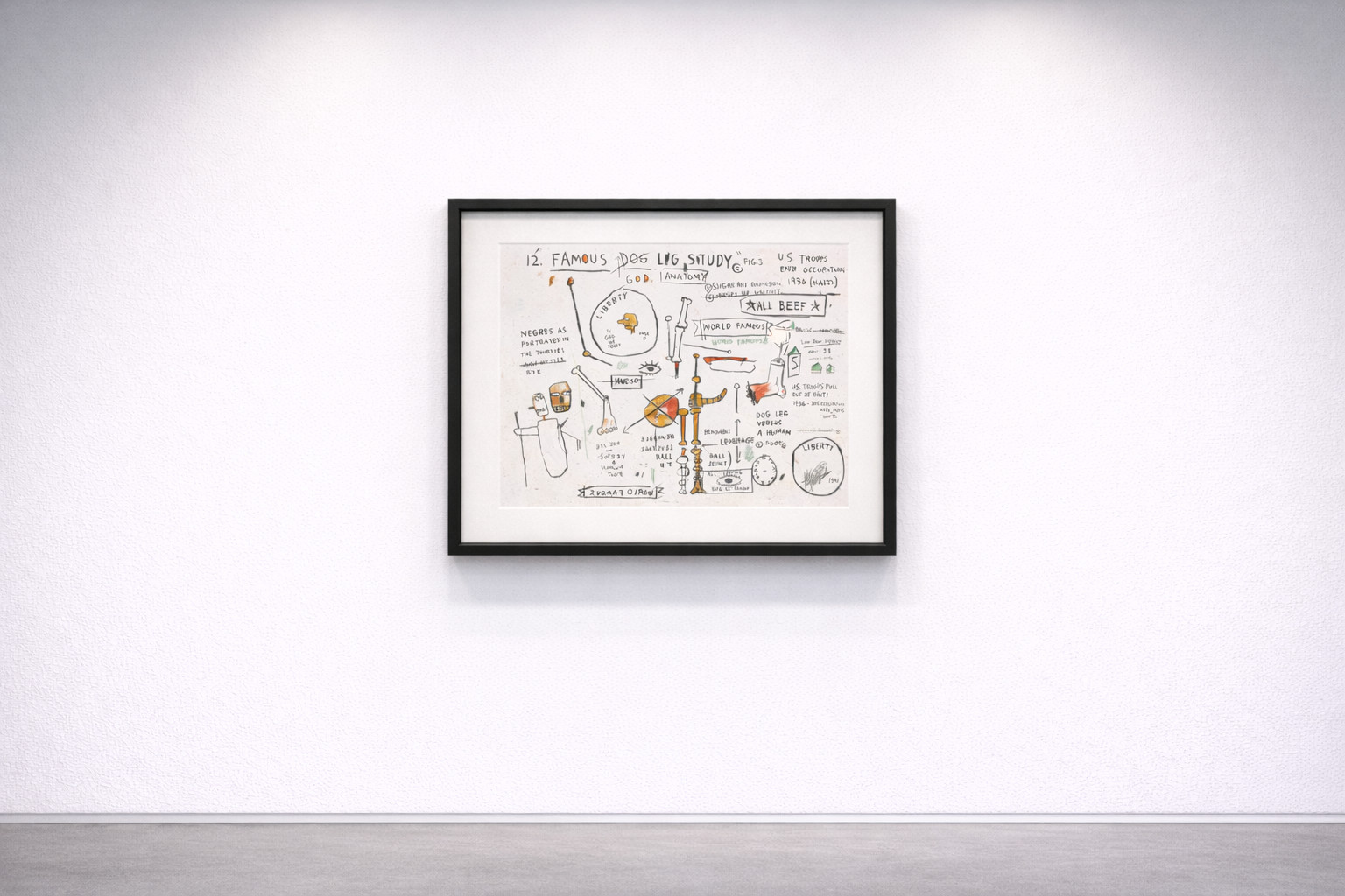 Jean-Michel Basquiat - Untitled (Dog Leg Study), 1982/83-2019, Screen print