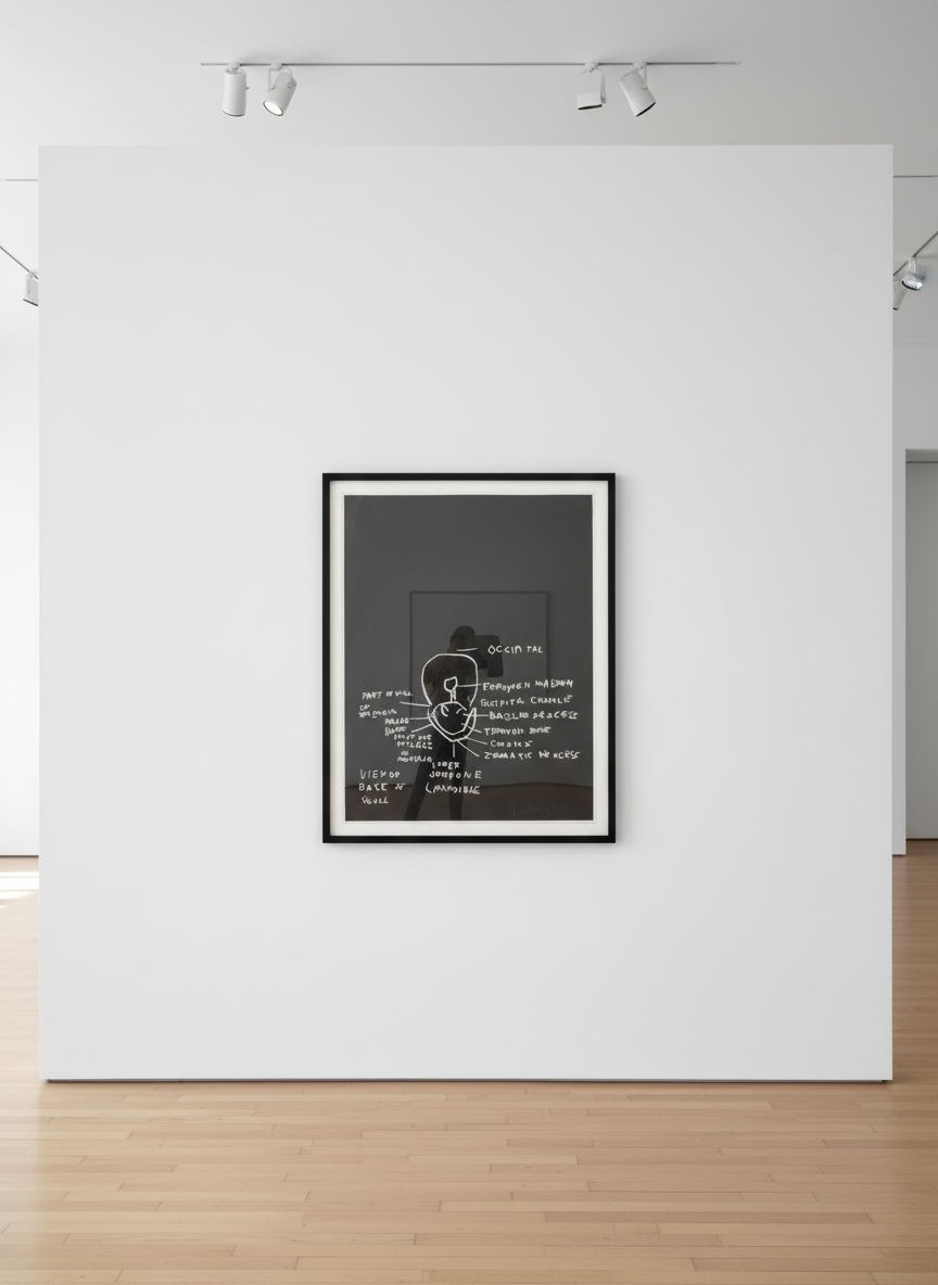 Jean-Michel Basquiat - View of Base of Skull, from Anatomy, 1982, Screen print