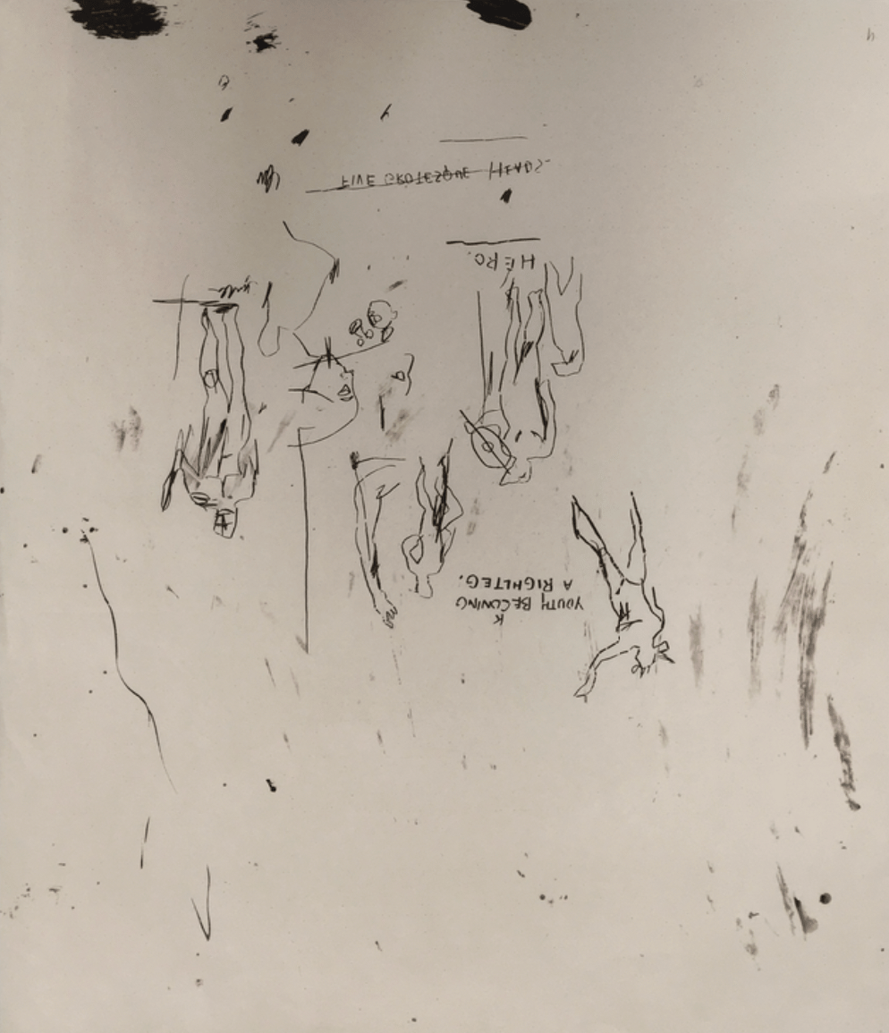 Jean-Michel Basquiat - Youth Becoming a Right Leg, 1987, Lithograph