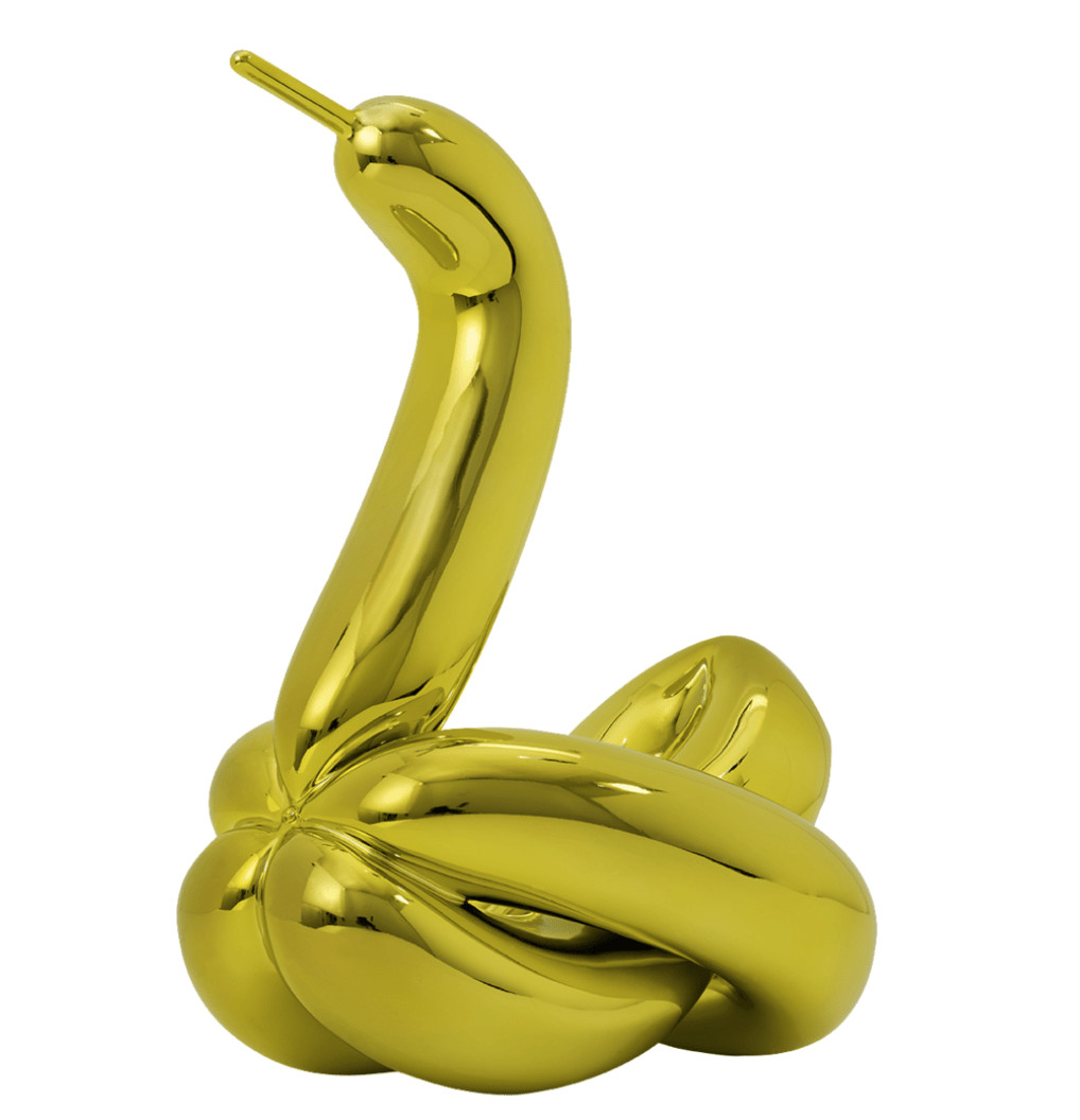Jeff Koons - Balloon Swan (Yellow), 2017, Porcelain
