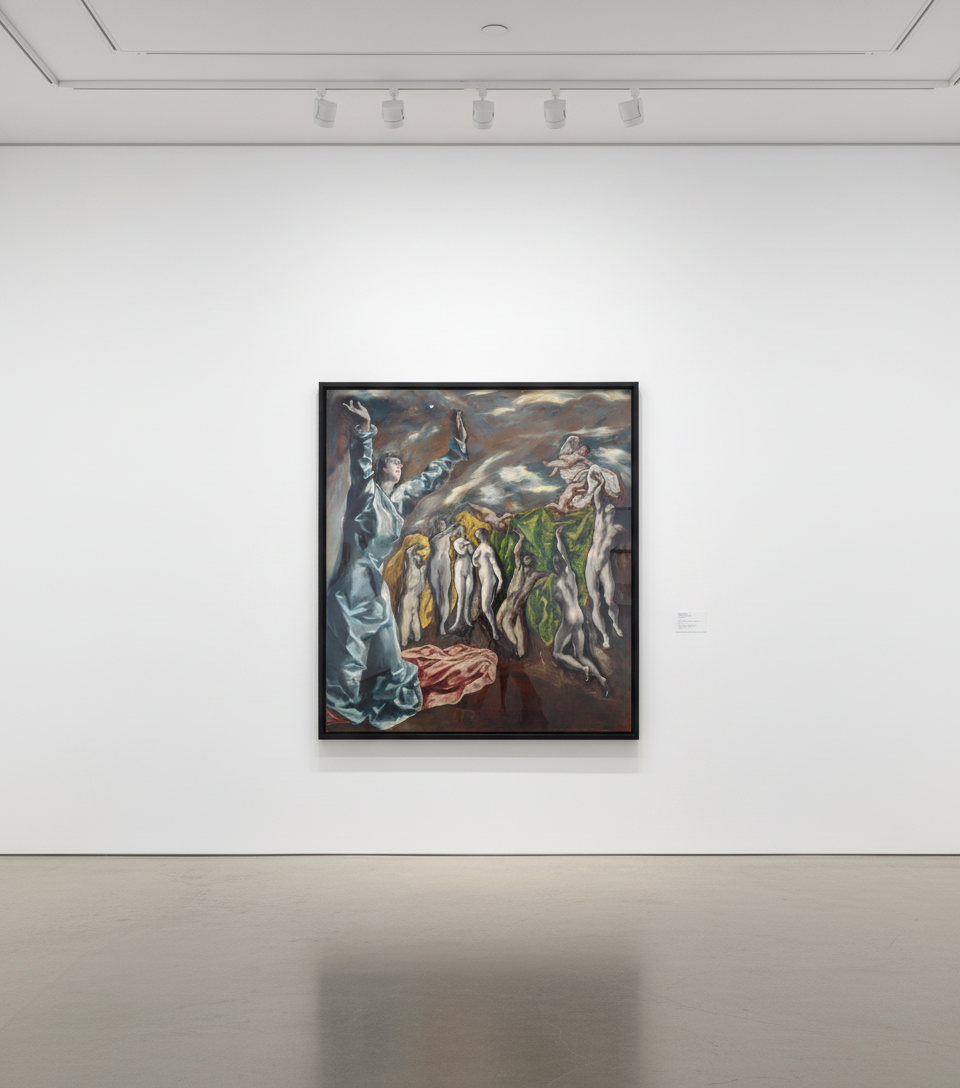 Jeff Koons - Gazing Ball (El Greco Vision of Saint John), 2021, Archival pigment print on Innova rag paper, glass