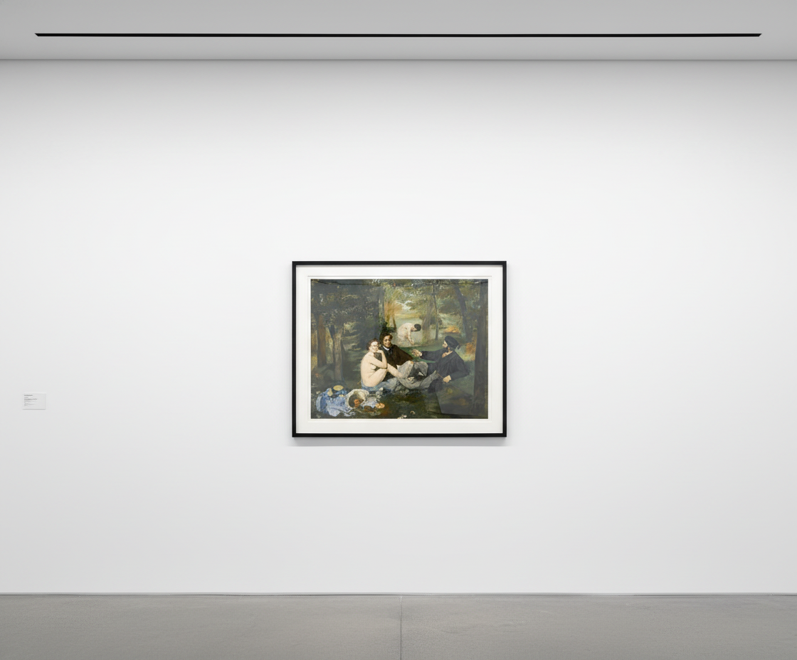 Jeff Koons - Gazing Ball (Manet Luncheon on the Grass), 2019, Archival pigment print on Innova rag paper, glass