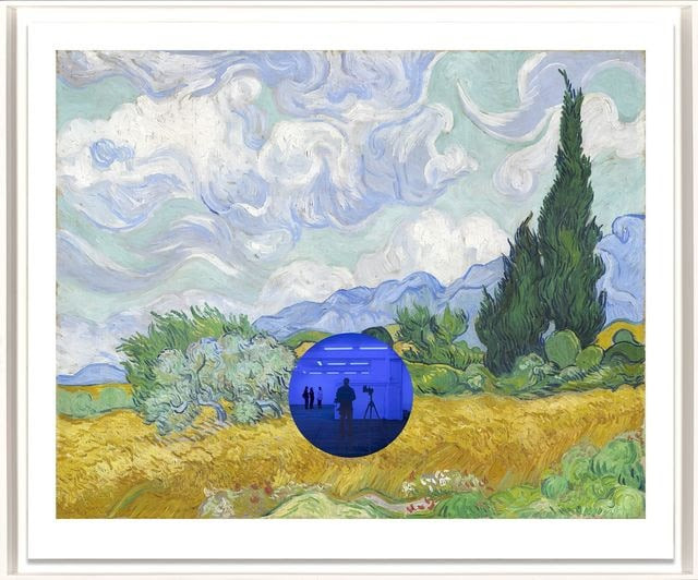 Jeff Koons - Gazing Ball (van Gogh Wheatfield with Cypresses), 2017, Archival pigment print on Innova rag paper, glass