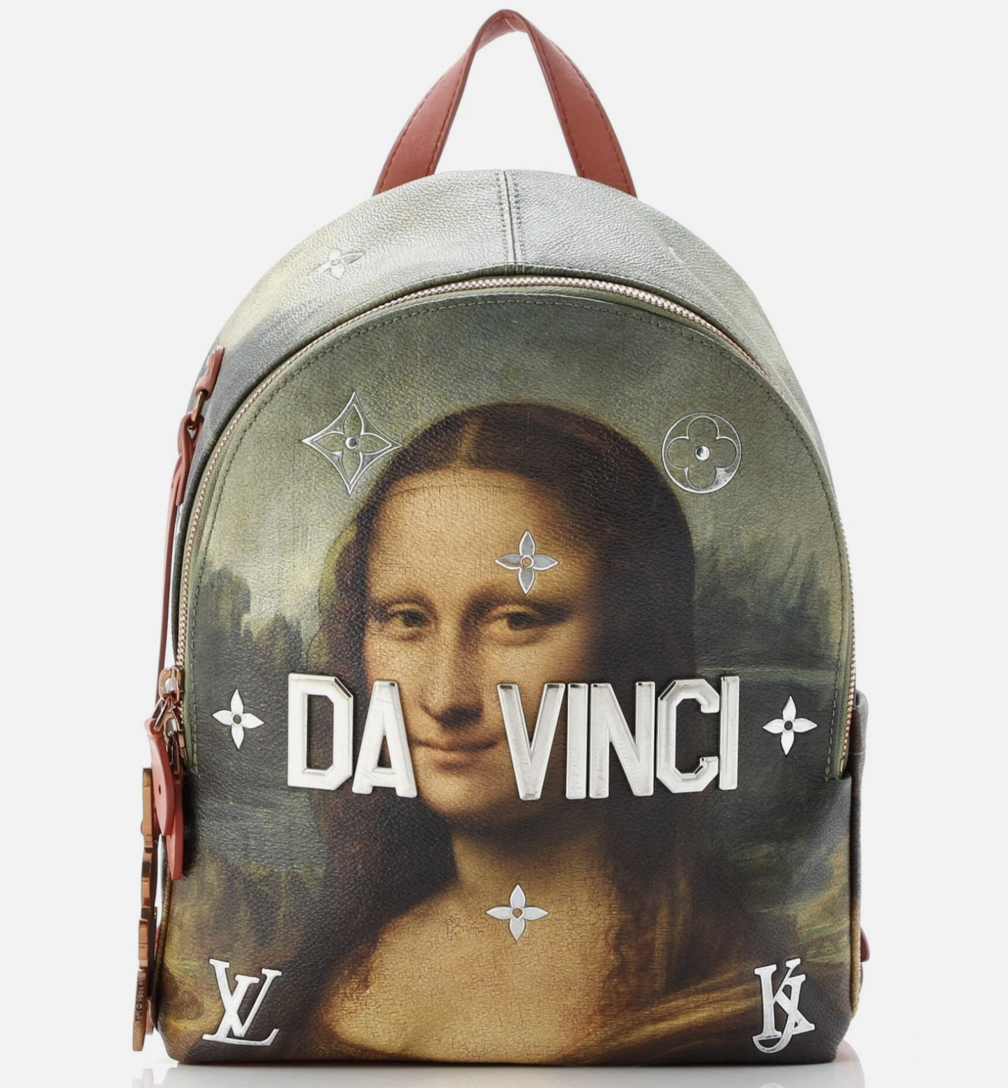 Jeff Koons - Louis Vuitton x Jeff Koons Masters Da Vinci Palm Springs Backpack, Multicolor coated canvas with leather trim
