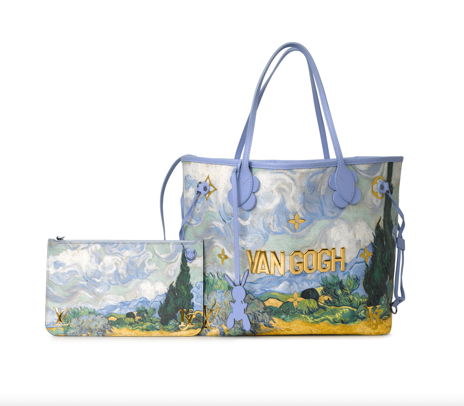 Jeff Koons - Louis Vuitton x Jeff Koons Vincent Van Gogh Neverfull, 2017, Leather with Gold Hardware