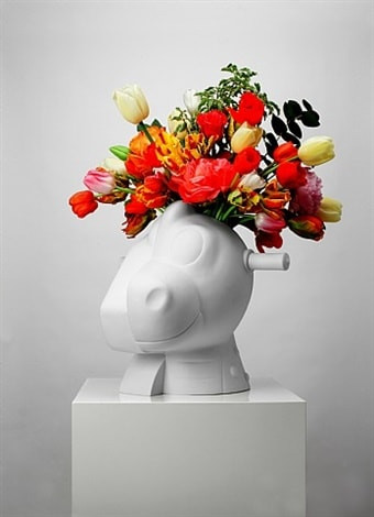 Jeff Koons - Split Rocker Vase, 2013, White glazed porcelain vase