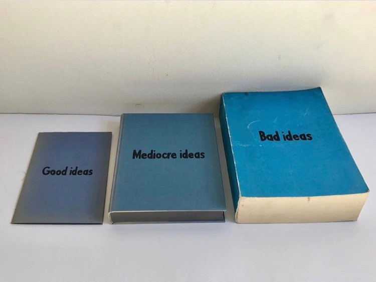 Johan Deckmann - Ideas, 2018, Acrylic paint on repurposed book