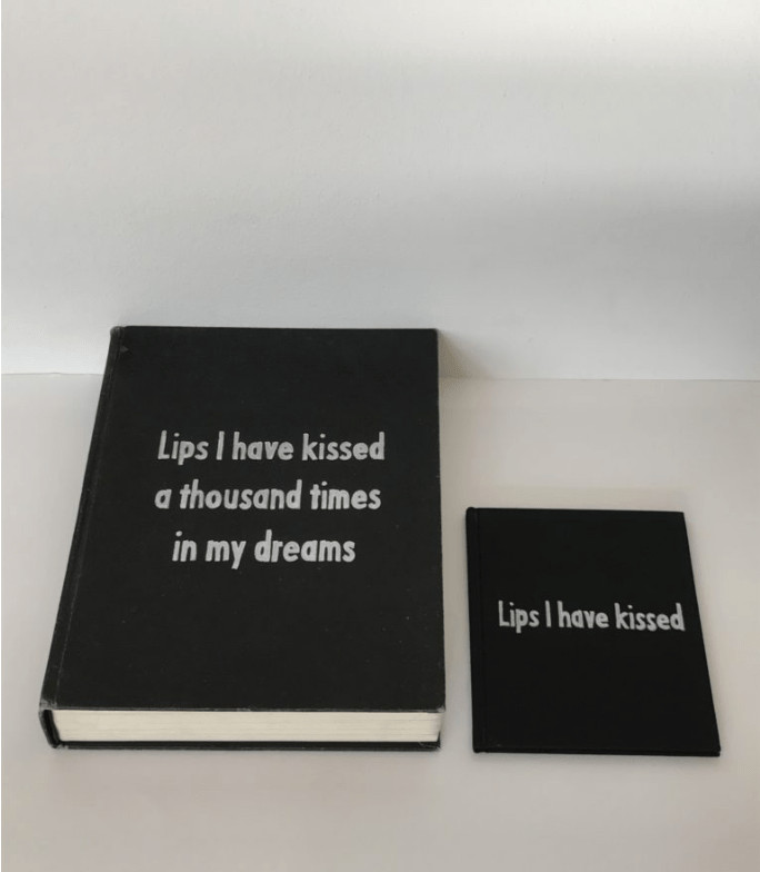 Johan Deckmann - Lips, 2017, Acrylic paint on repurposed book