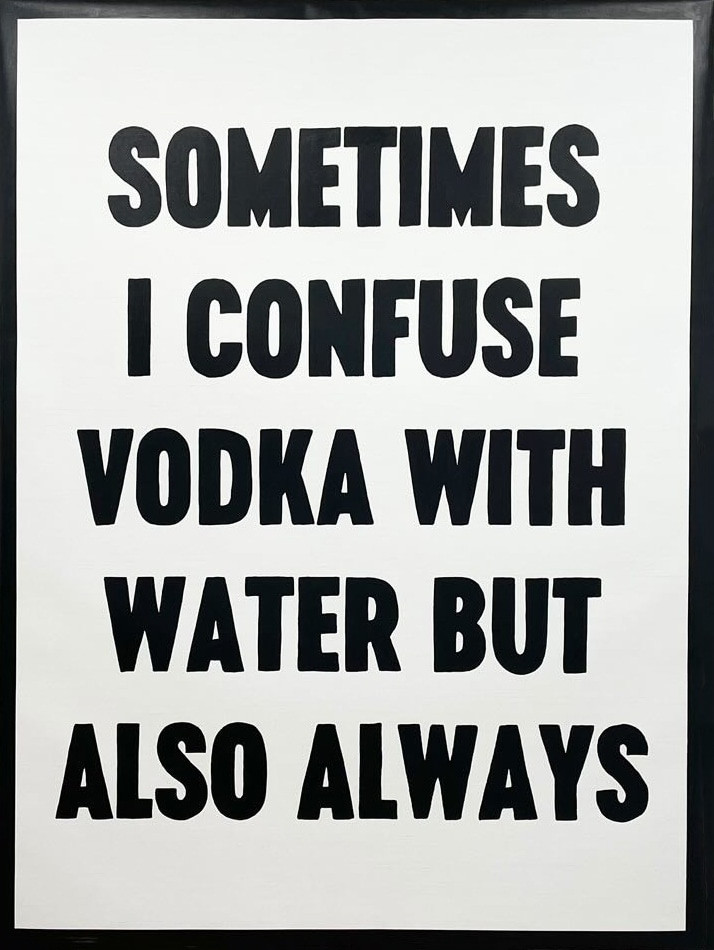 Johan Deckmann - Sometimes I Confuse Vodka With Water But Also Always, 2023, Acrylic on canvas
