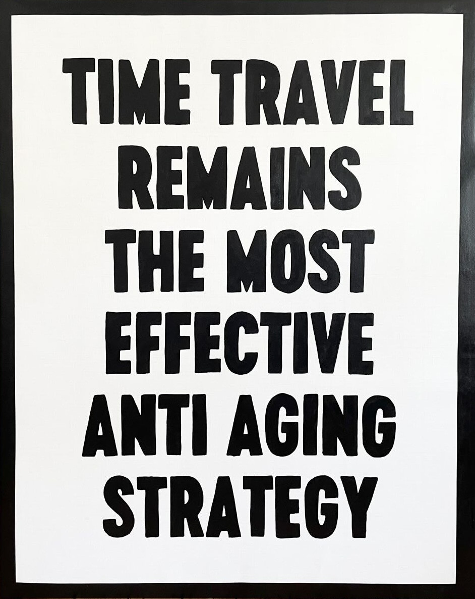 Johan Deckmann - Time Travel Remains The Most Effective Anti Aging Strategy, 2023, Acrylic on canvas
