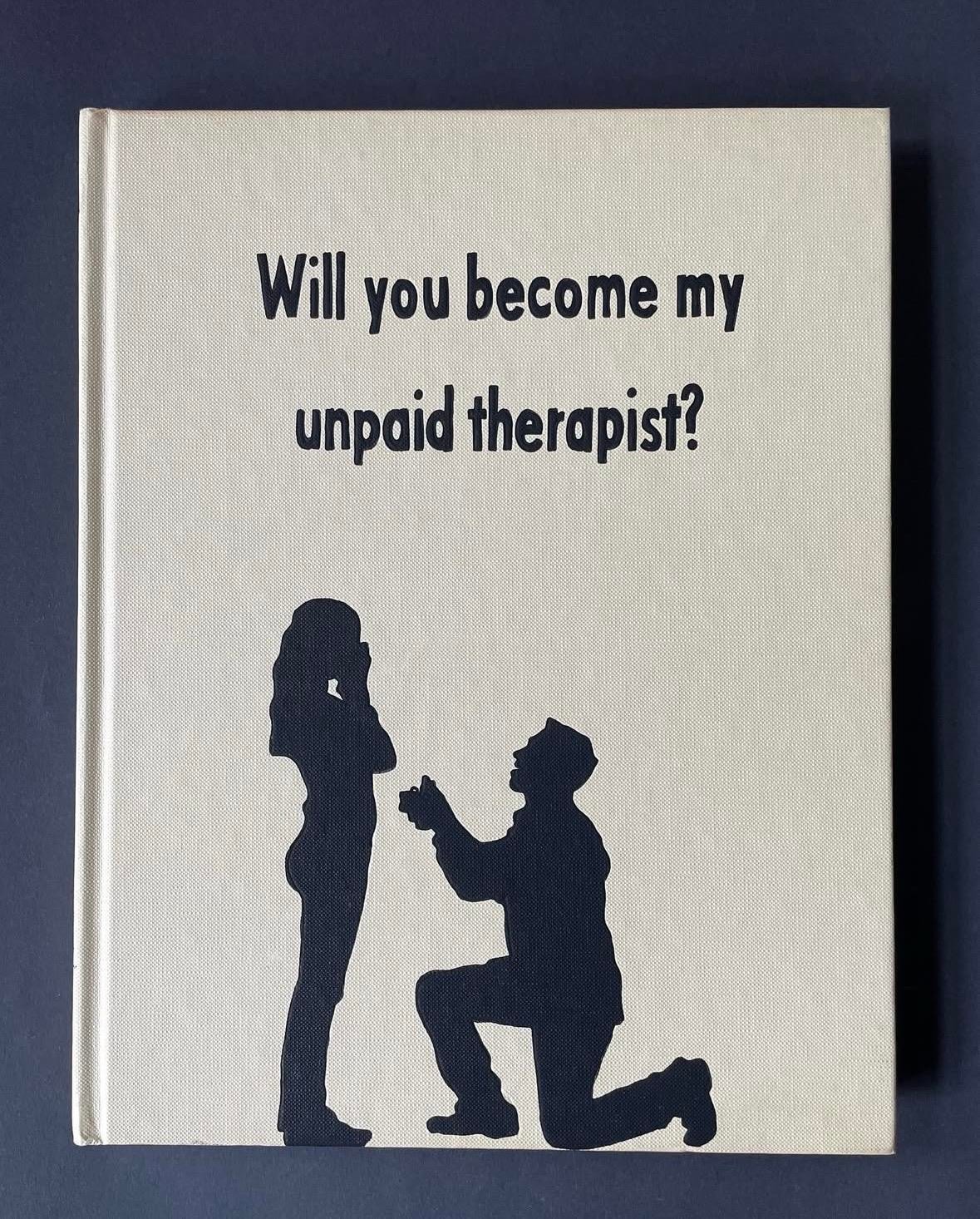 Johan Deckmann - Unpaid Therapist, 2026, Acrylic on Book