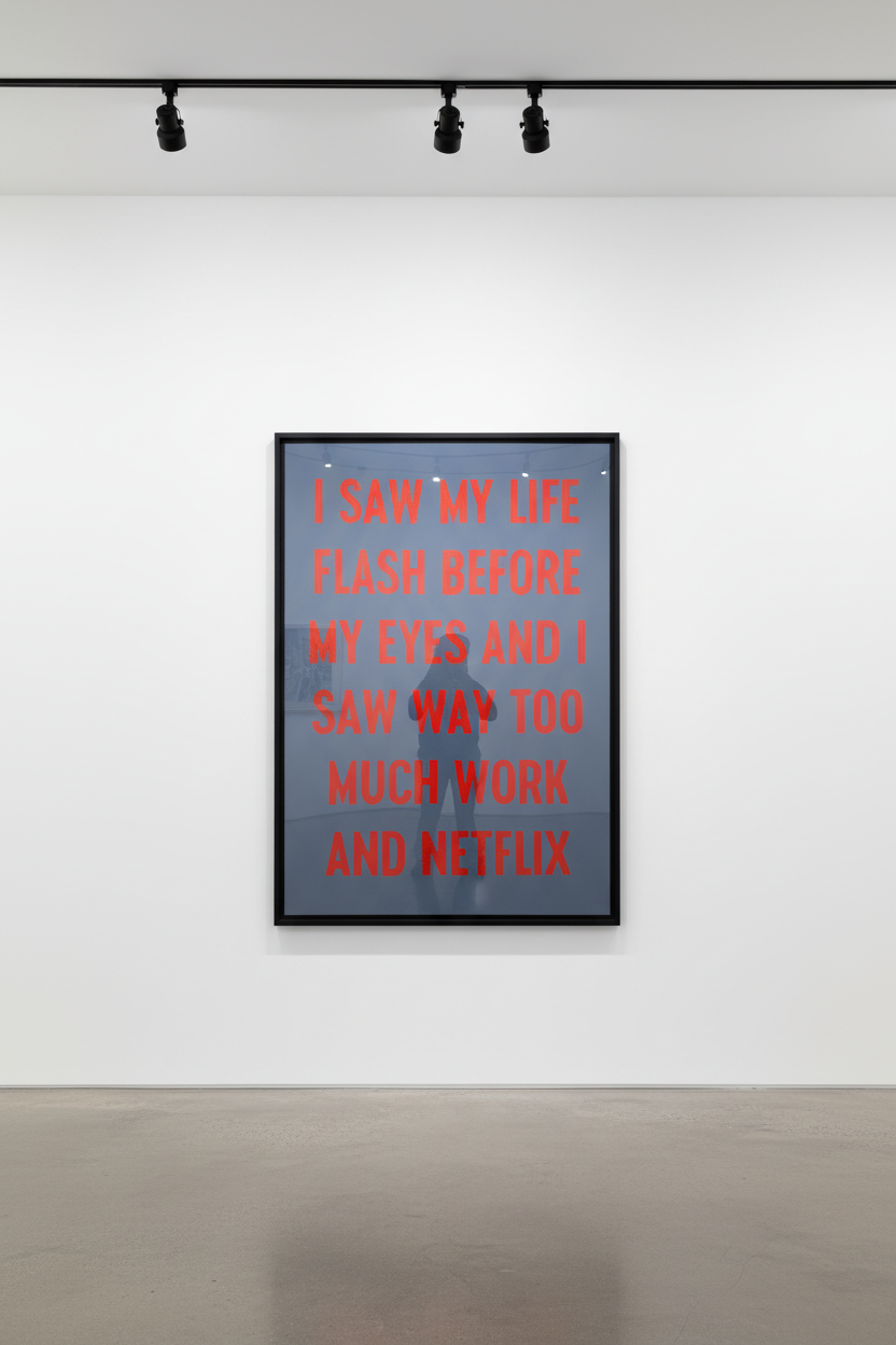 Johan Deckmann - Work And Netflix, 2021, Acrylic on canvas