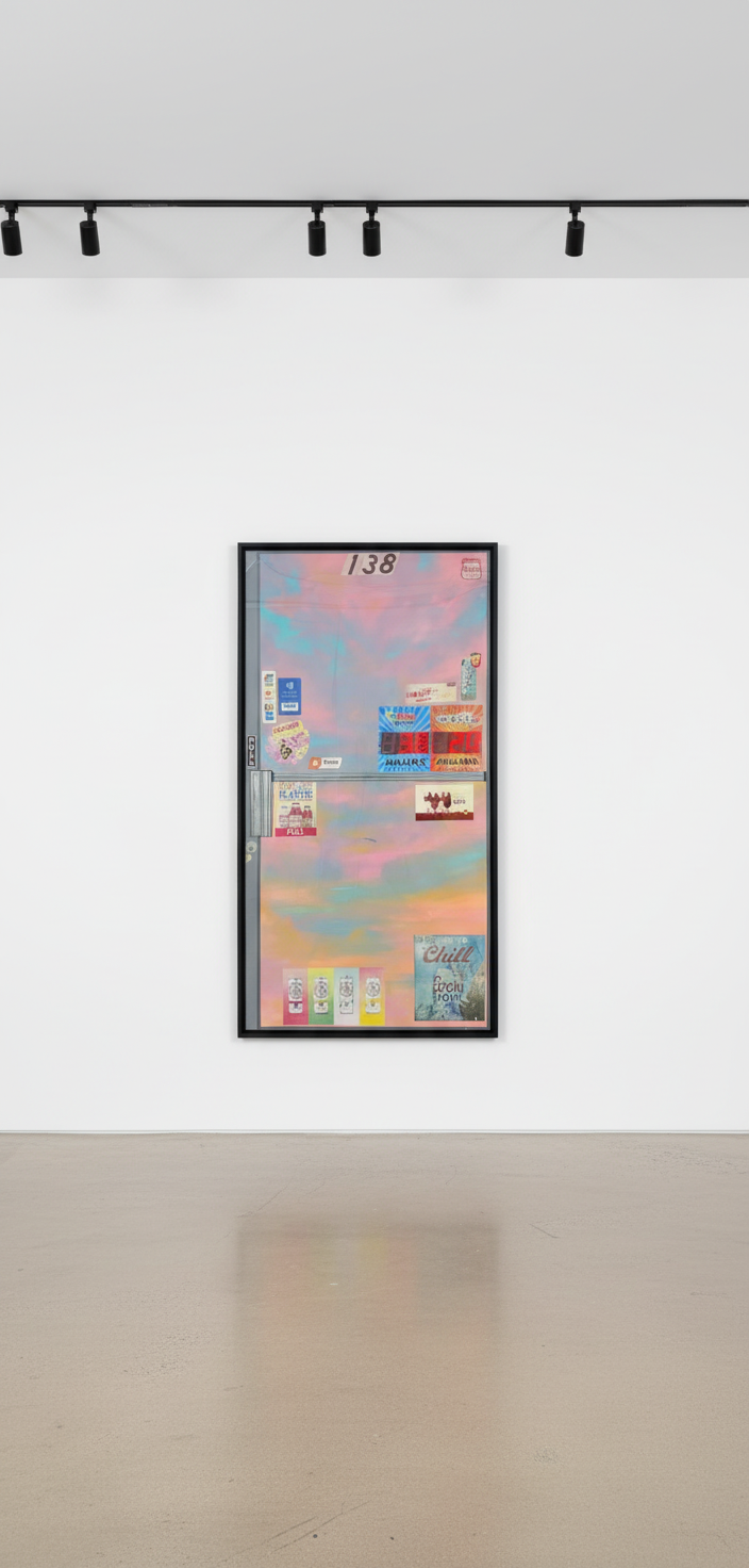 Jojo Anavim - Door No. 138, 2023, Mixed media on canvas