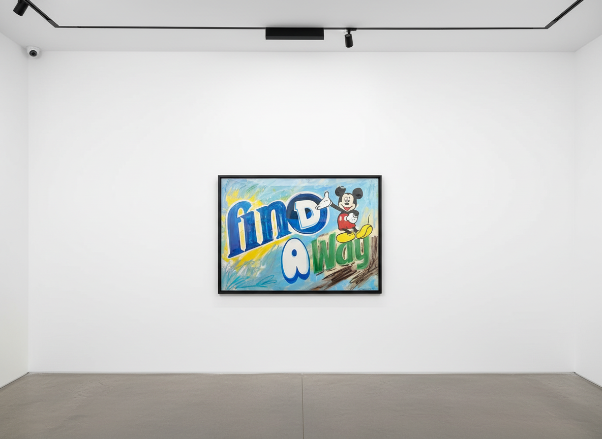 Jojo Anavim - Find A Way, 2022, Acrylic And Oil Stick On Canvas