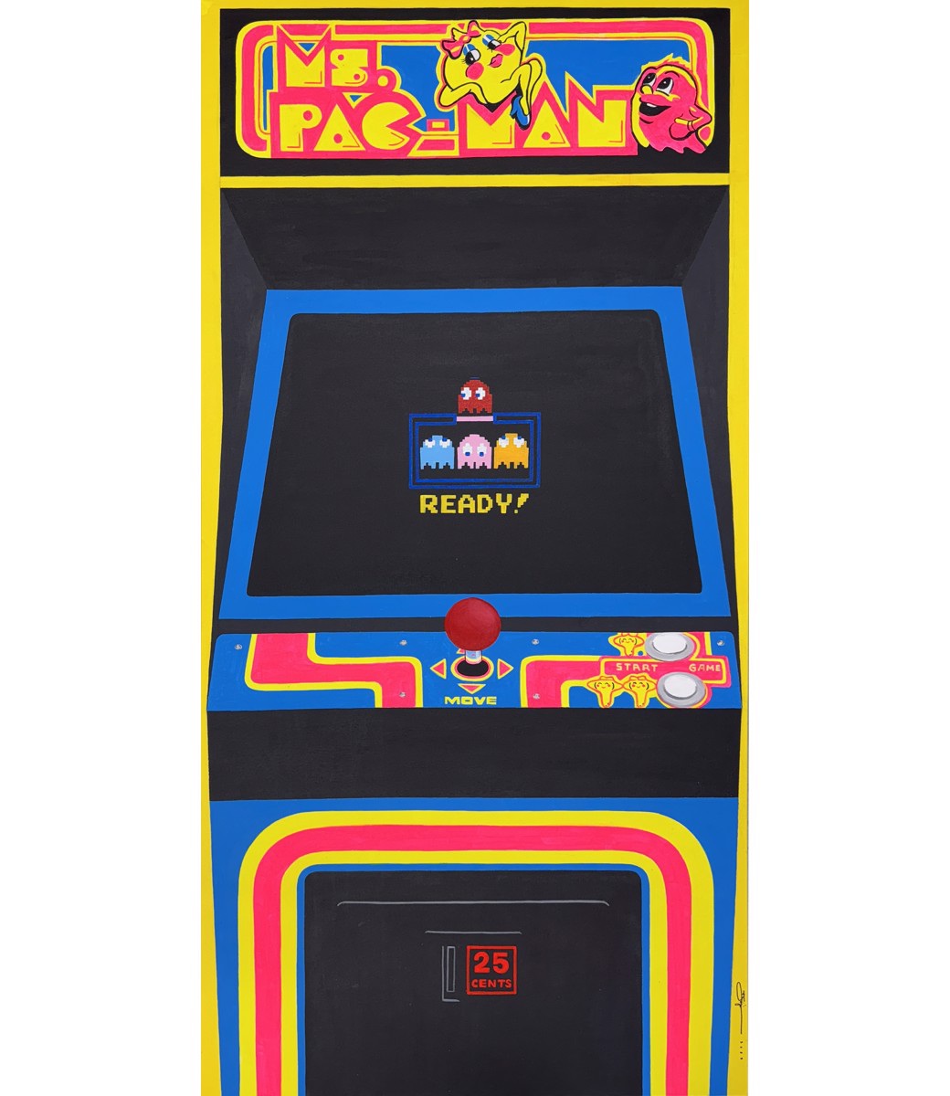 Jojo Anavim - Pac-Man (Ready!), 2025, Acrylic on Canvas