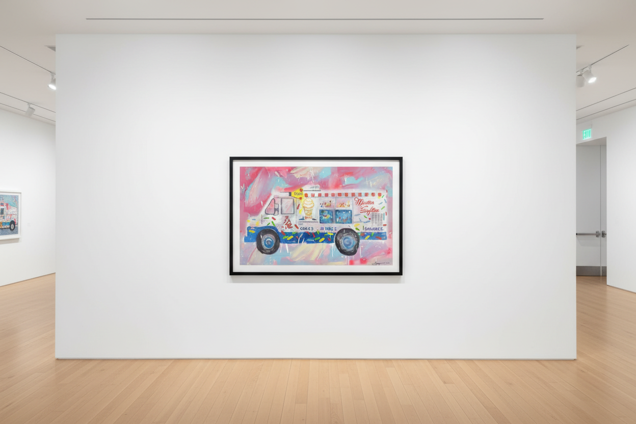 Jojo Anavim - Softee Truck, 2024, Acrylic on canvas