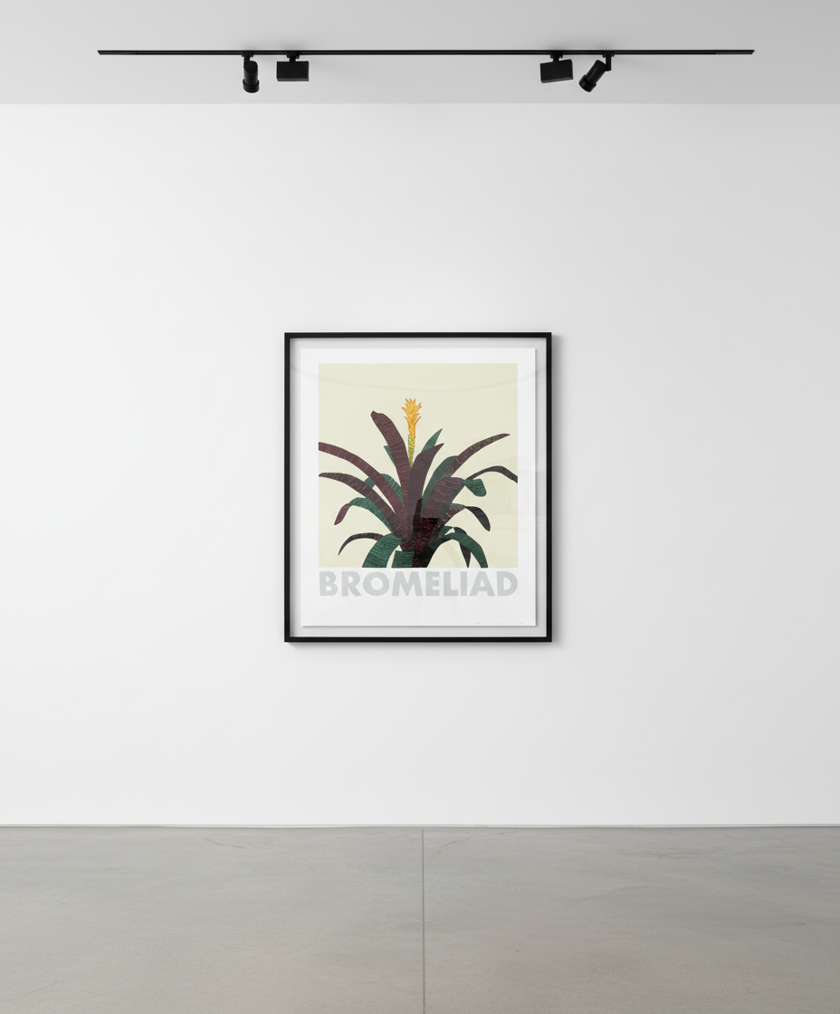 Jonas Wood - Bromeliad, 2020, 13 color screenprint