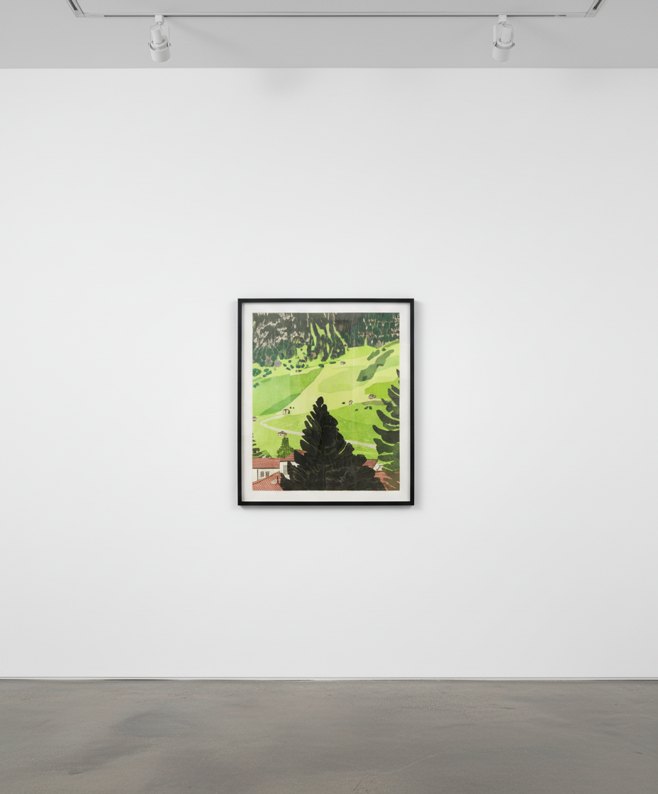 Jonas Wood - Four Landscapes (Spring), 2020, Ukiyo-e Japanese style woodcuts