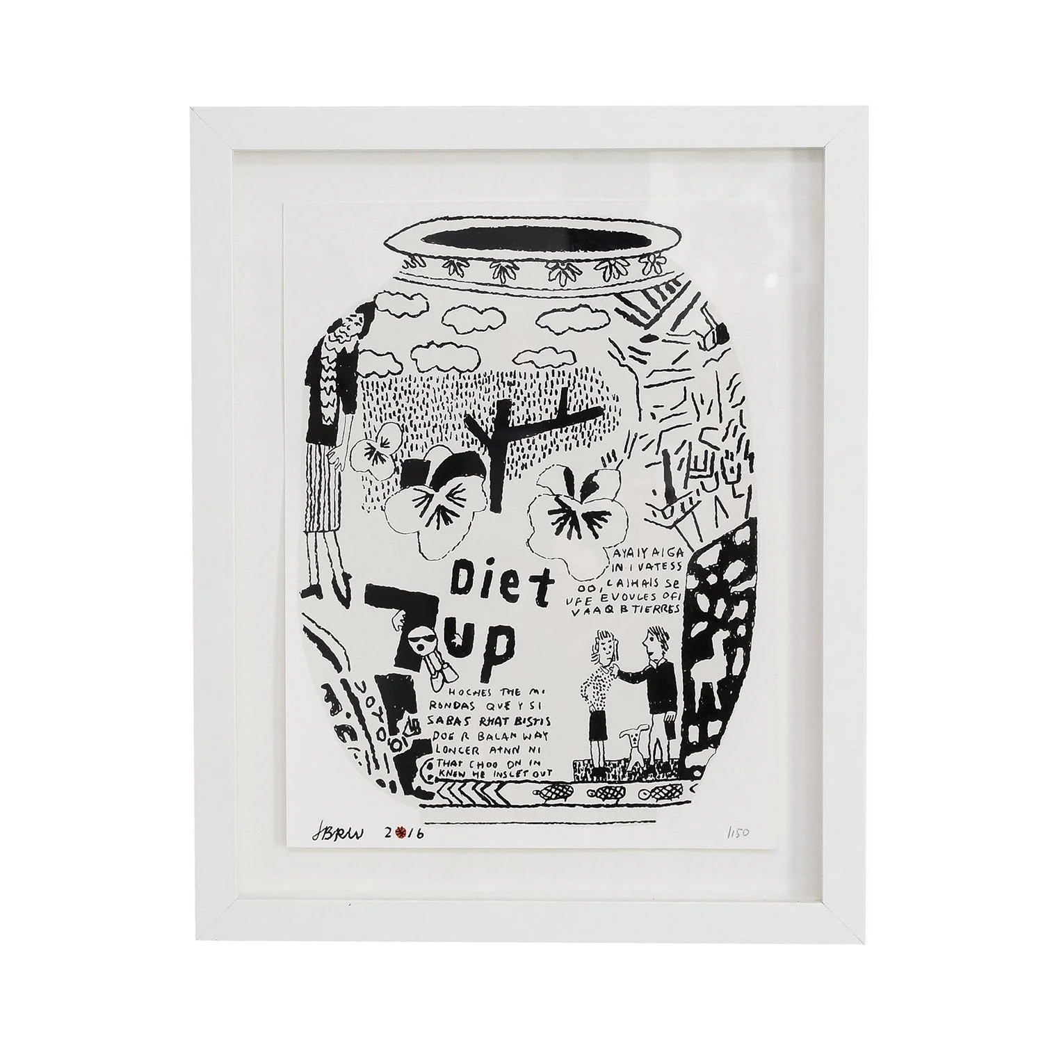 Jonas Wood - Frimkess Pot, 2016, screen print,