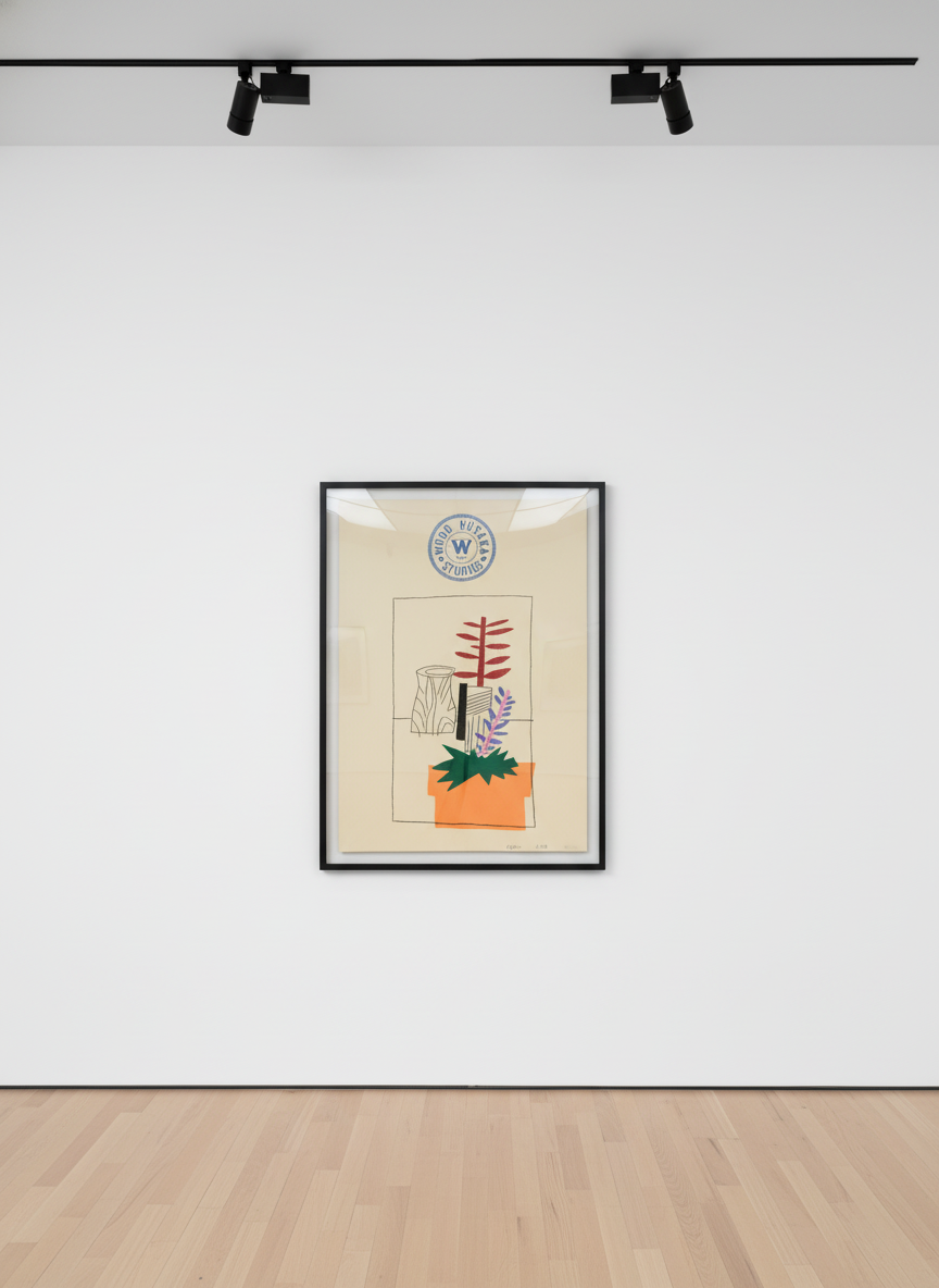 Jonas Wood - Notepad Doodle II (state 1 and 2), 2018, Color lithograph on white Rives paper