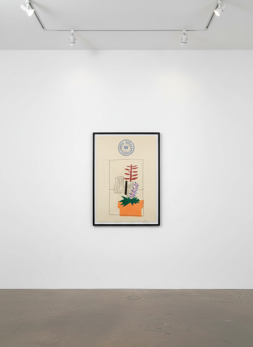 Jonas Wood - Notepad Doodle II (State 1), 2018, Lithograph on Rive BFK paper