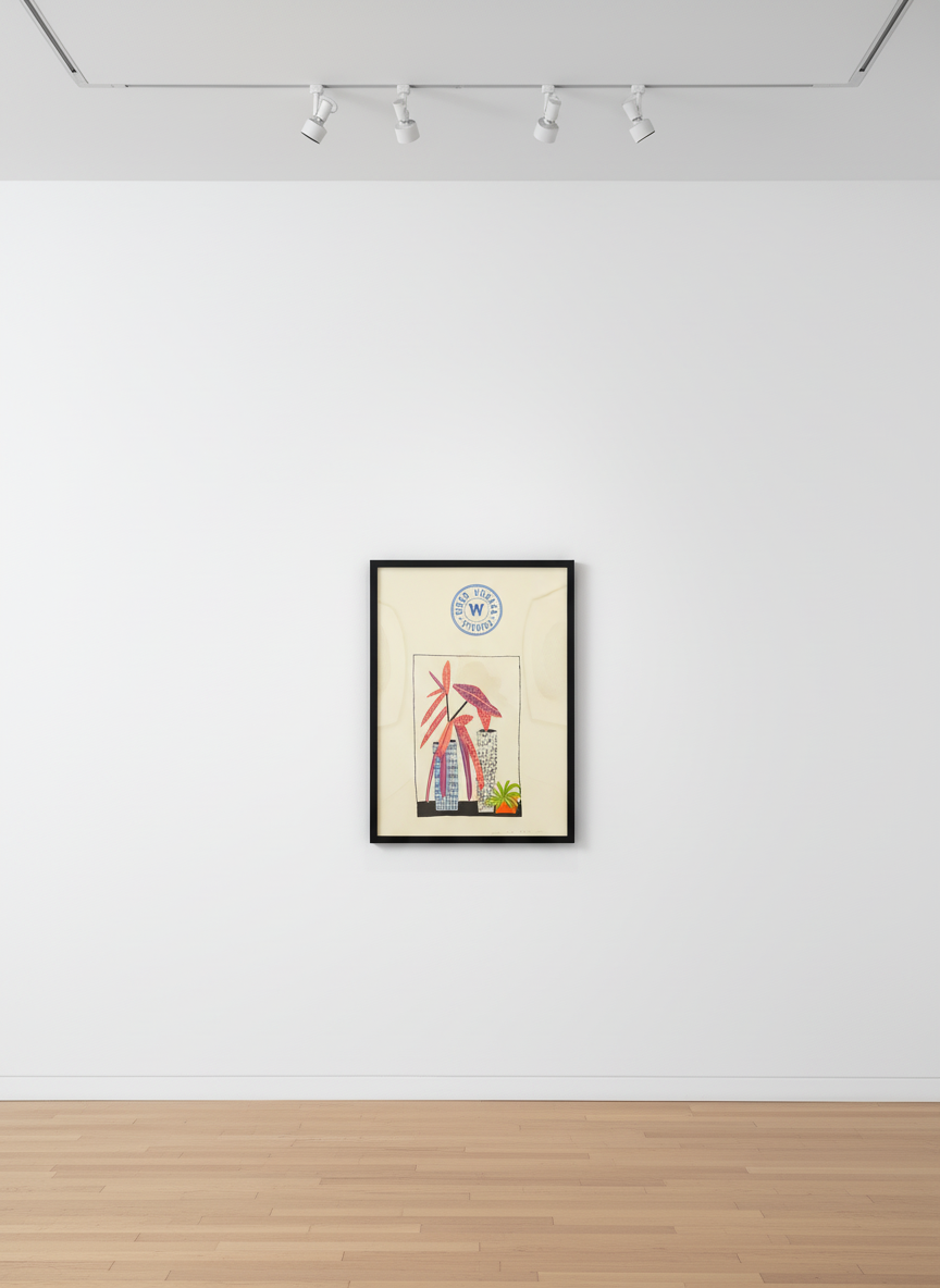 Jonas Wood - Notepad Doodle III (State 1), 2018, Color lithograph on white Rives paper