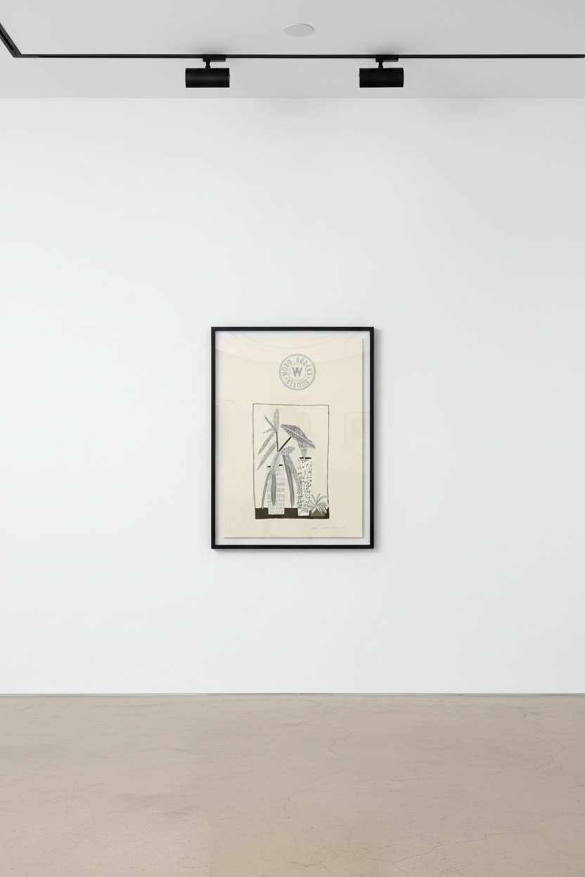 Jonas Wood - Notepad Doodle III (State 3), 2018, Color lithograph on white Rives paper