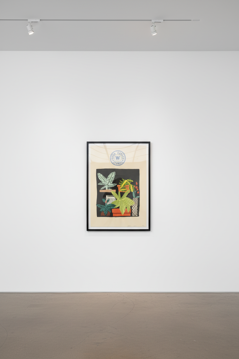 Jonas Wood - Notepad Doodle (State II), 2017, 9-color lithograph on White Rives BFK paper