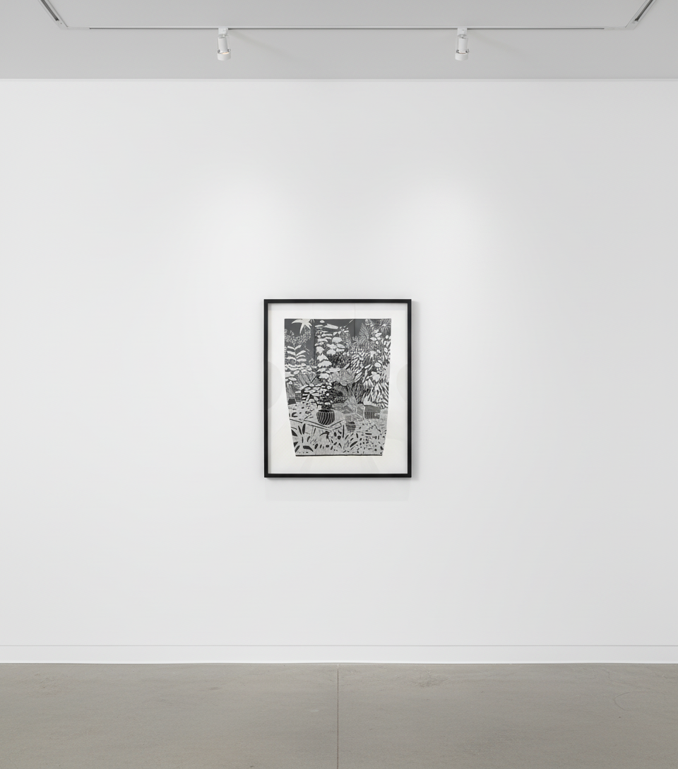 Jonas Wood - Untitled (8) from 8 Pots, Etching in colors, with Chine-collé, on White Satin paper paper, with full margins