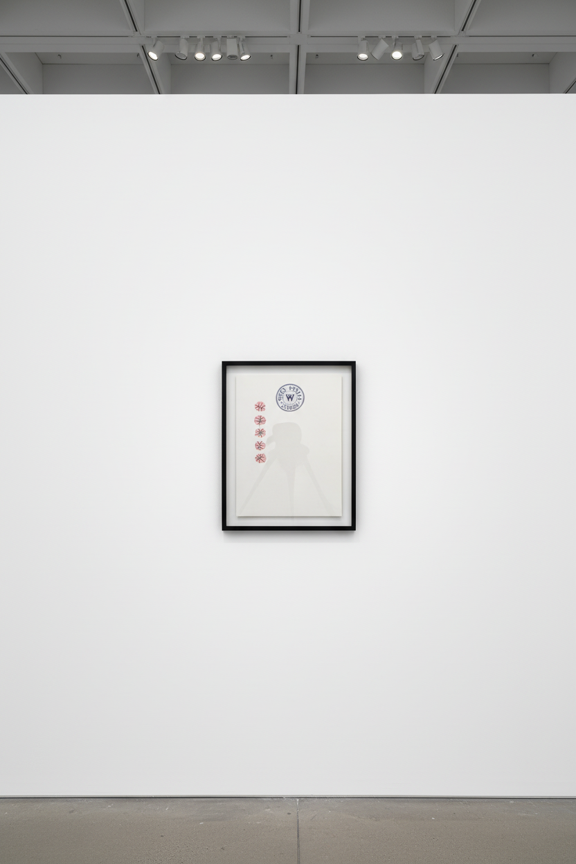 Jonas Wood - Untitled Basketball Drawing, 2018, Colored pencil on paper