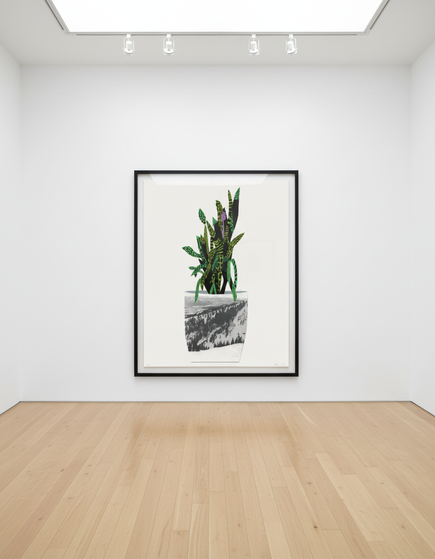 Jonas Wood - Untitled (green), 2014, Lithograph and screenprint in colors