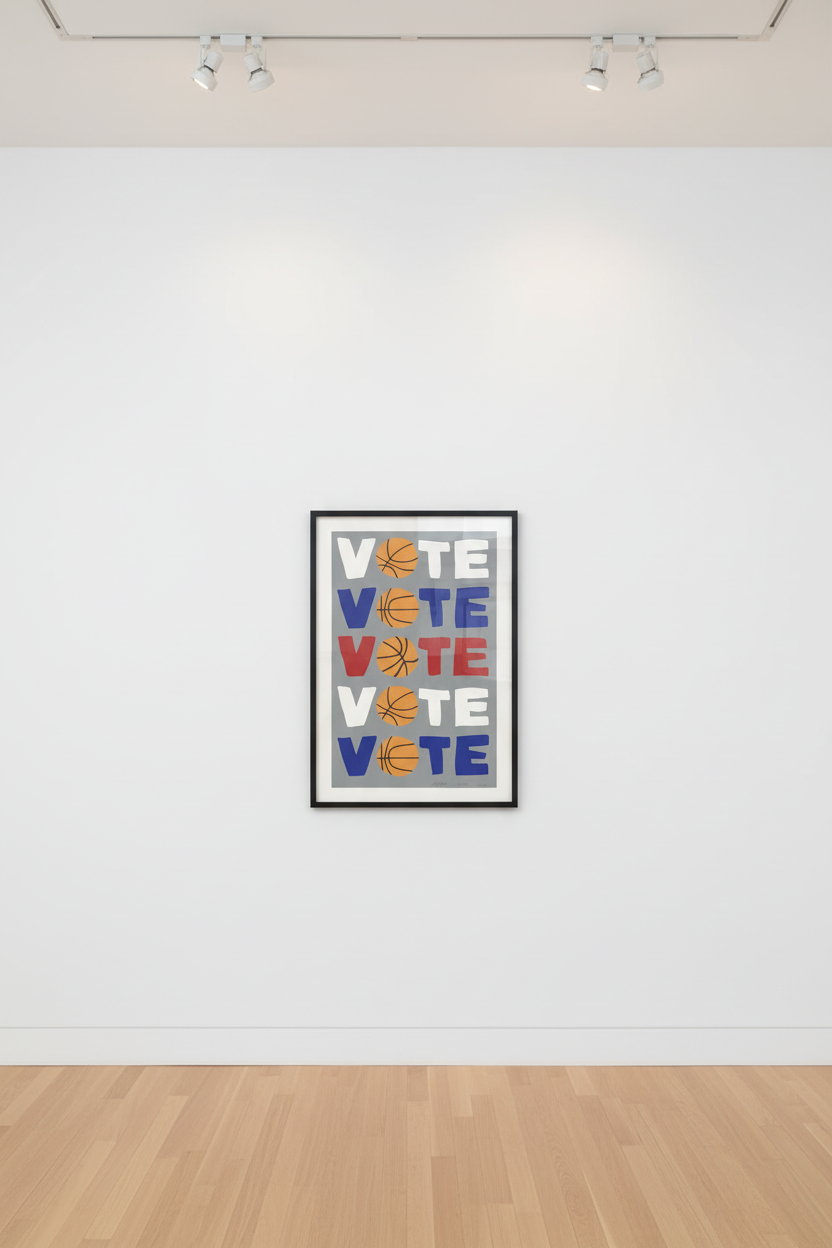 Jonas Wood - Vote, 2018, Offset Lithograph
