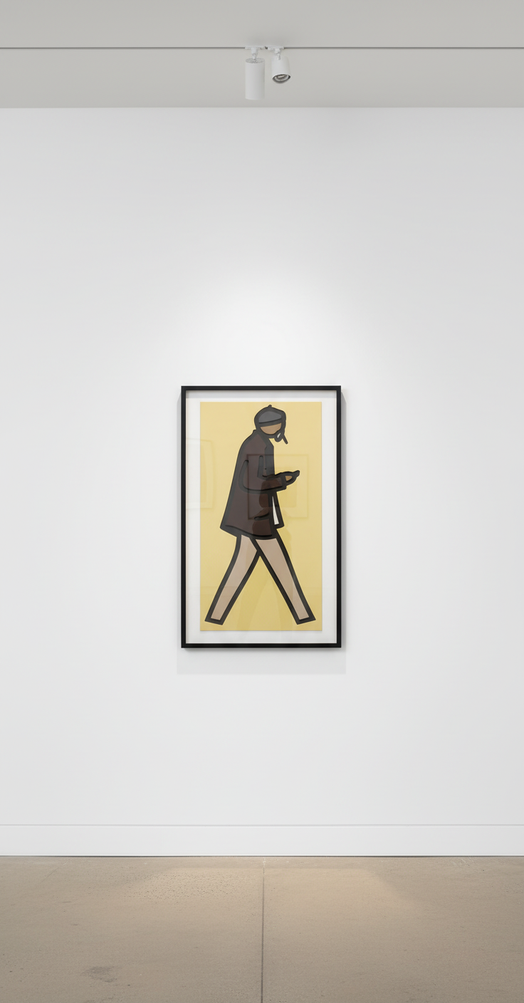 Julian Opie - Beret, 2019, Acrylic on stone panel